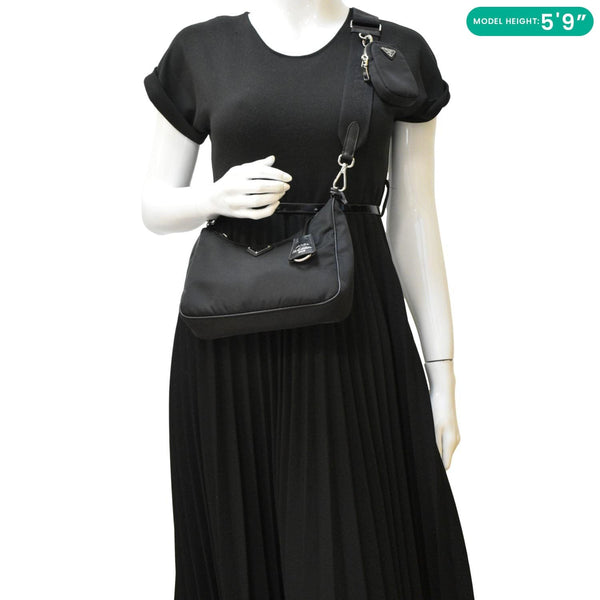 PRADA Re-Edition 2005 Re-Nylon Shoulder Bag Black