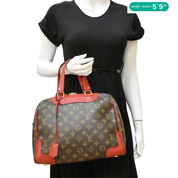 LOUIS VUITTON Retiro NM Monogram Canvas 2Way Shoulder Bag Red