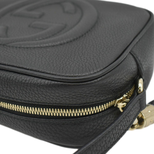 GUCCI Soho Disco Leather Crossbody Bag Black 308364