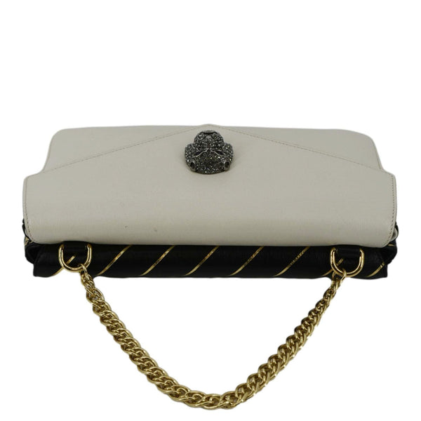 GUCCI Thiara Medium Double Smooth Leather Satchel Bag White/Black 524822