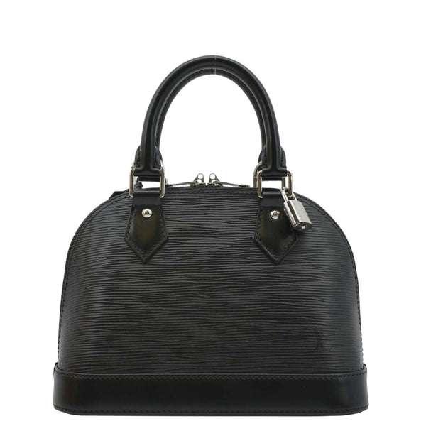 LOUIS VUITTON Alma BB Epi Leather Satchel Crossbody Bag Black