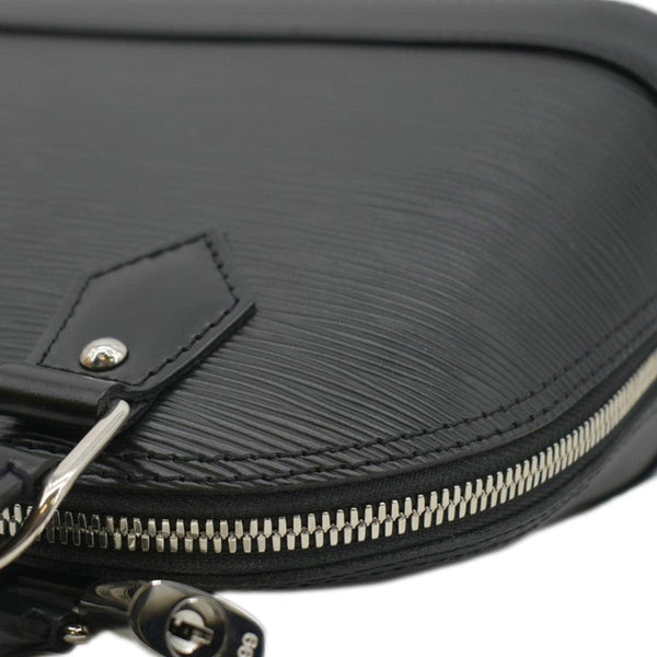 LOUIS VUITTON Alma BB Epi Leather Satchel Crossbody Bag Black