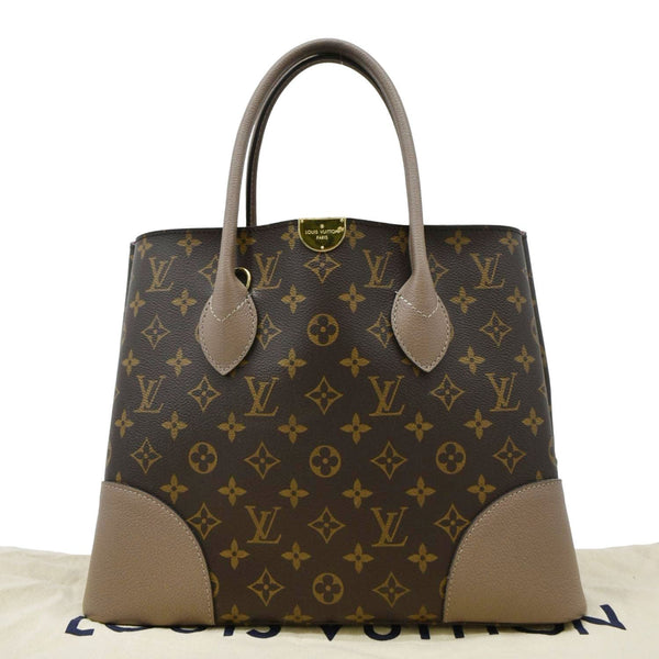 LOUIS VUITTON Flandrin Monogram Canvas Tote Shoulder Bag Brown