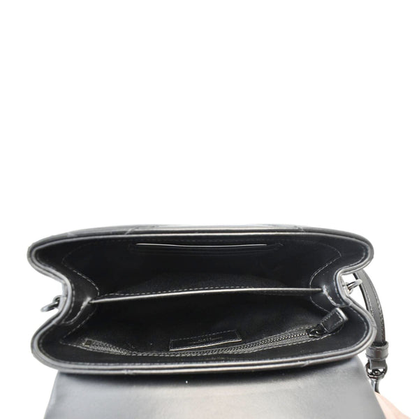 YVES SAINT LAURENT Loulou Toy Quilted Leather Crossbody Bag Black