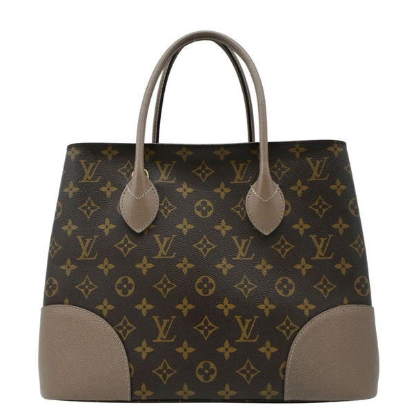 LOUIS VUITTON Flandrin Monogram Canvas Tote Shoulder Bag Brown
