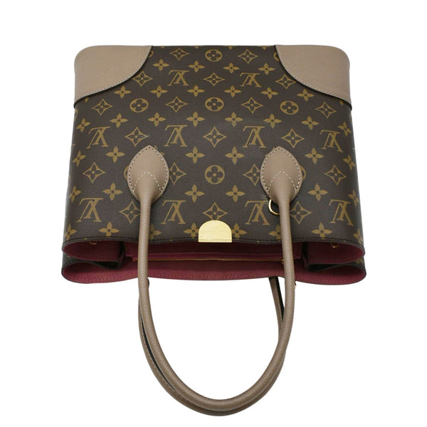 LOUIS VUITTON Flandrin Monogram Canvas Tote Shoulder Bag Brown