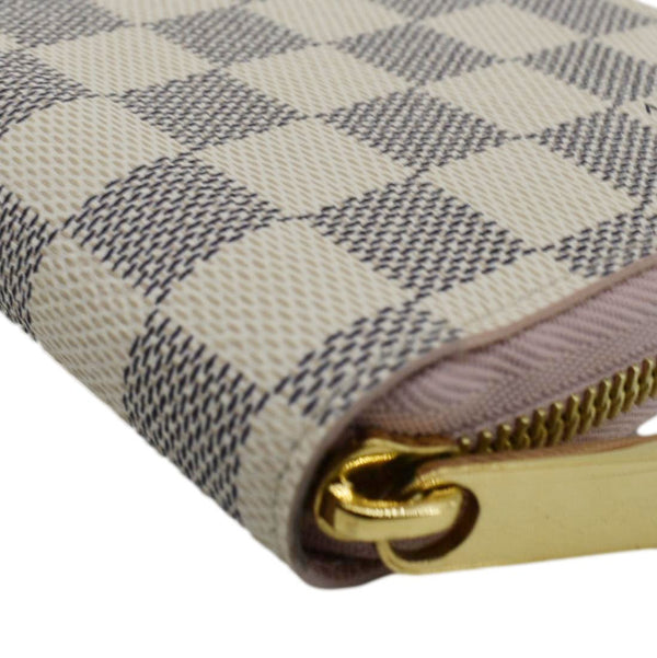 LOUIS VUITTON Damier Azur Zippy Wallet Rose ballerine