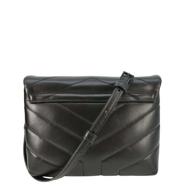 YVES SAINT LAURENT Loulou Toy Quilted Leather Crossbody Bag Black