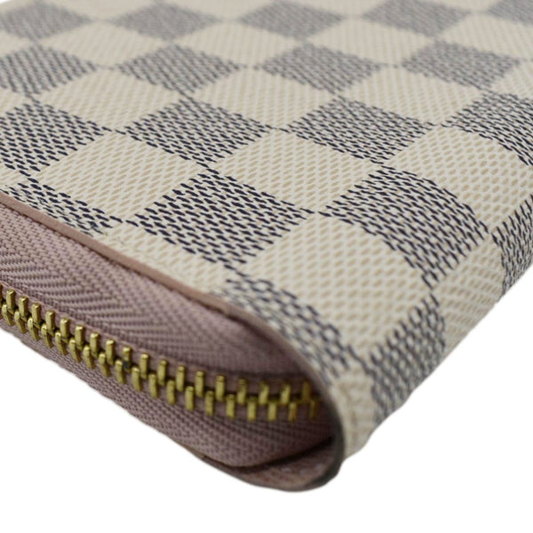 LOUIS VUITTON Damier Azur Zippy Wallet Rose ballerine