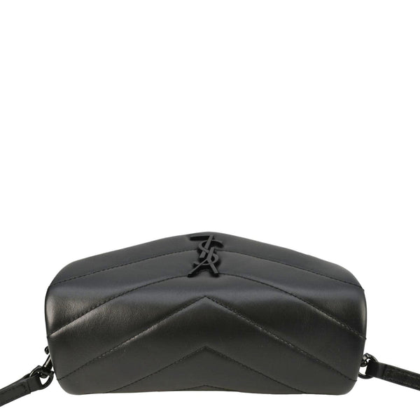 YVES SAINT LAURENT Loulou Toy Quilted Leather Crossbody Bag Black