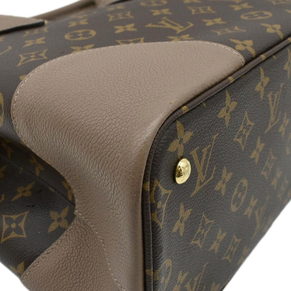 LOUIS VUITTON Flandrin Monogram Canvas Tote Shoulder Bag Brown
