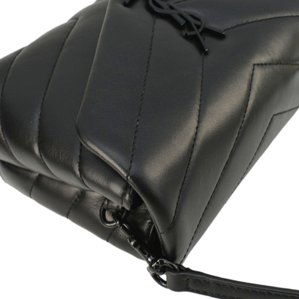 YVES SAINT LAURENT Loulou Toy Quilted Leather Crossbody Bag Black