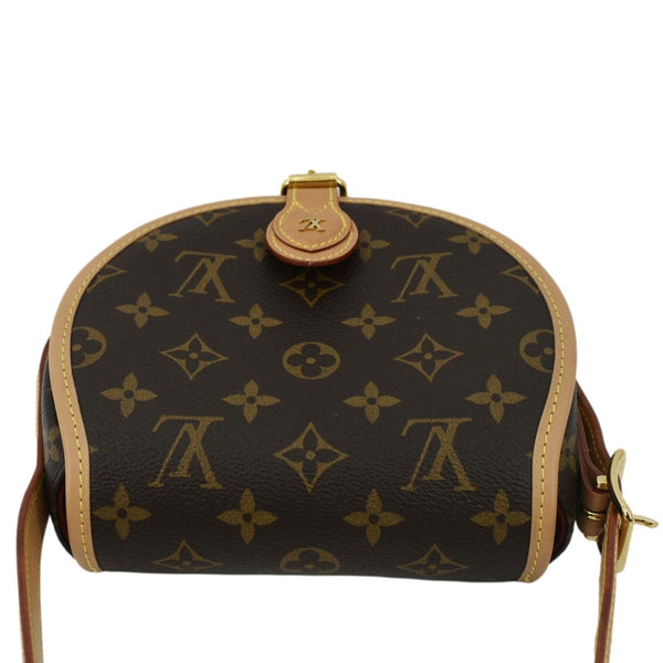 LOUIS VUITTON Tambourin Monogram Canvas Crossbody Bag Brown