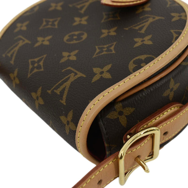 LOUIS VUITTON Tambourin Monogram Canvas Crossbody Bag Brown