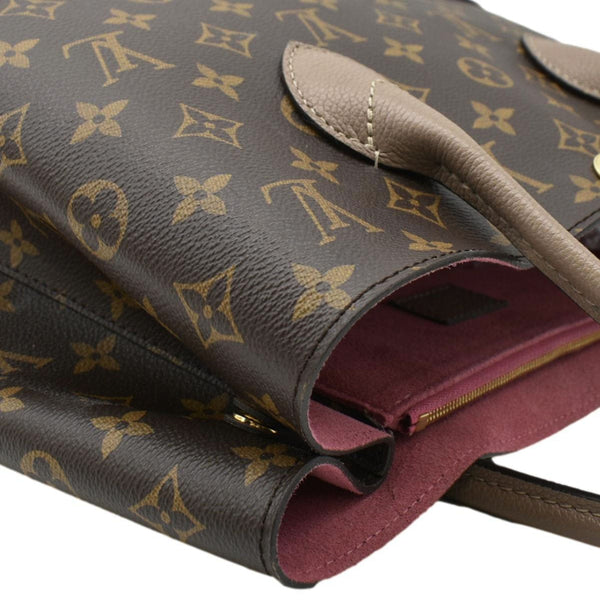 LOUIS VUITTON Flandrin Monogram Canvas Tote Shoulder Bag Brown