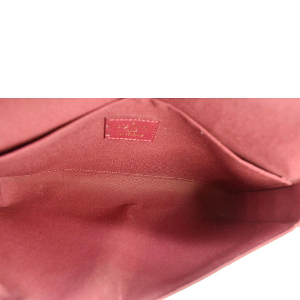 LOUIS VUITTON Felicie Pochette Monogram Canvas Crossbody Bag Brown