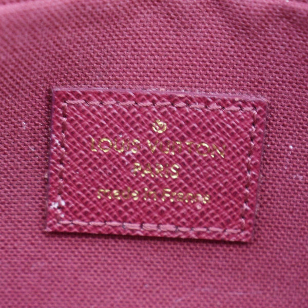 LOUIS VUITTON Felicie Pochette Monogram Canvas Crossbody Bag Brown