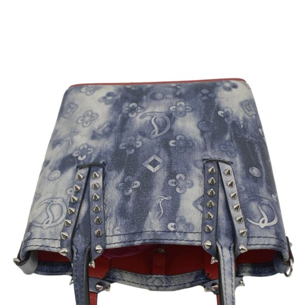 CHRISTIAN LOUBOUTIN Cabata Punk Mini Leather Crossbody Bag Blue