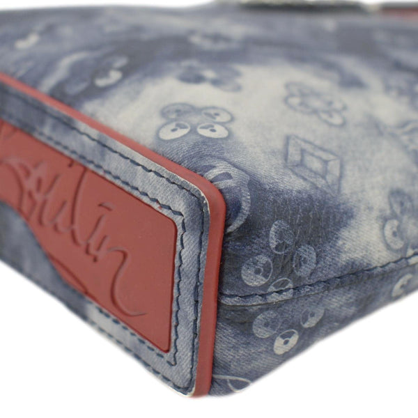 CHRISTIAN LOUBOUTIN Cabata Punk Mini Leather Crossbody Bag Blue