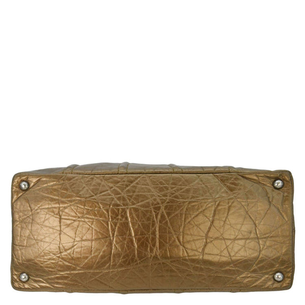 CHANEL Shopping in Moscow Quilted Calfskin Leather Tote Bag Bronze