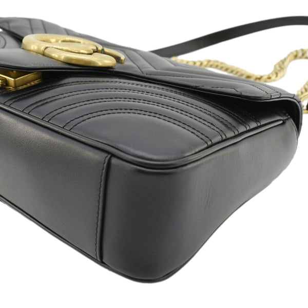 GUCCI GG Marmont Medium Matelasse Shoulder Bag Black 443496