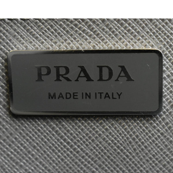 PRADA Galleria Double-Zip Medium Saffiano Leather Tote Bag Grey