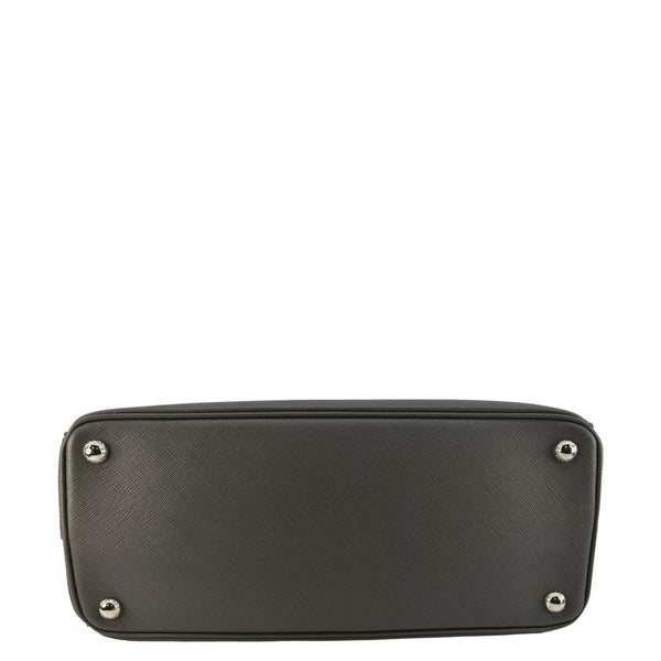 PRADA Galleria Double-Zip Medium Saffiano Leather Tote Bag Grey