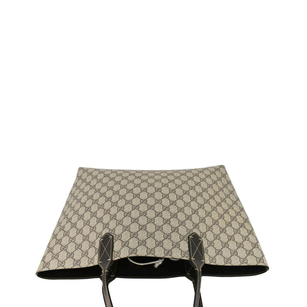GUCCI Reversible Medium GG Supreme Canvas Tote Bag Dark Brown