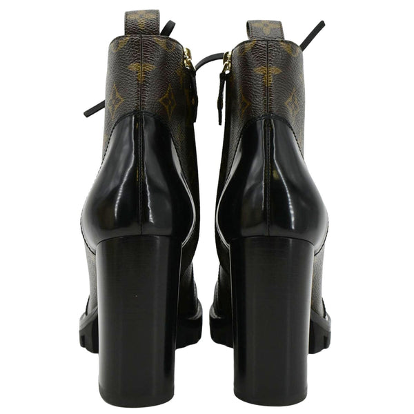 LOUIS VUITTON Star Trail Monogram Canvas Ankle Boot Black 38.5