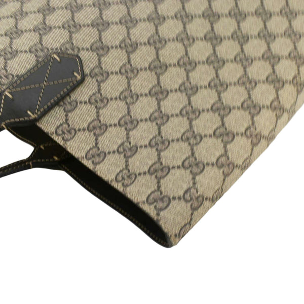 GUCCI Reversible Medium GG Supreme Canvas Tote Bag Dark Brown