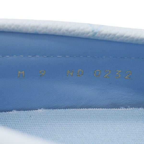 LOUIS VUITTON LV Racer Moccasin Perforated Leather Loafers Light Blue US 10.5
