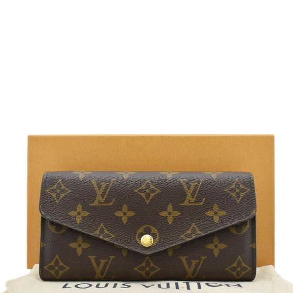 LOUIS VUITTON Sarah Monogram Canvas Wallet Brown