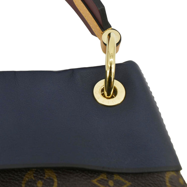 LOUIS VUITTON Tuileries Besace Monogram Canvas Shoulder Bag Navy Blue