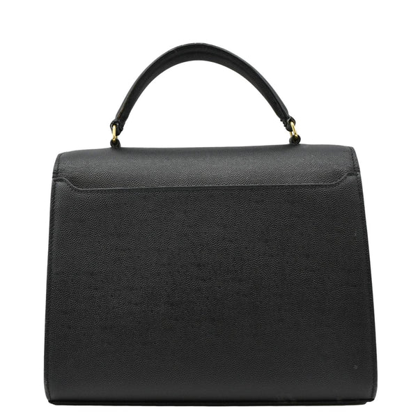 YVES SAINT LAURENT Cassandra Top Handle Leather Shoulder Bag Black