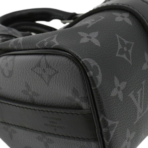 LOUIS VUITTON Keepall 25 Bandouliere Monogram Eclipse Reverse Canvas Crossbody Bag Black