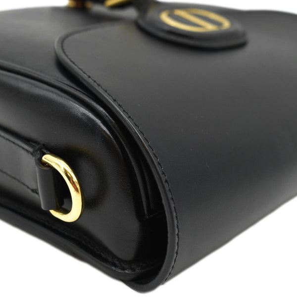 CHRISTIAN DIOR Bobby Medium Calfskin Leather Shoulder Bag Black
