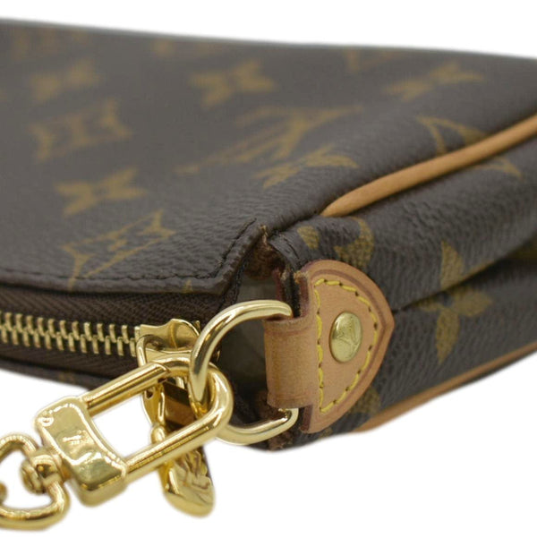 LOUIS VUITTON Pochette Eva Monogram Canvas Crossbody Bag Brown