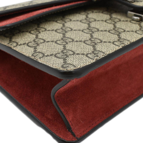 GUCCI Dionysus Small Rectangular GG Supreme Canvas Shoulder Bag Beige 499623