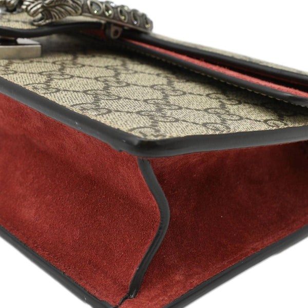 GUCCI Dionysus Small Rectangular GG Supreme Canvas Shoulder Bag Beige 499623