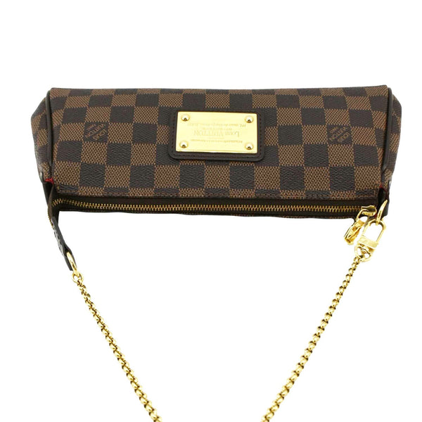 LOUIS VUITTON Pochette Eva Damier Ebene Shoulder Bag Brown