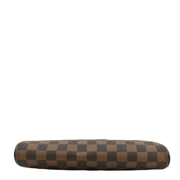 LOUIS VUITTON Pochette Eva Damier Ebene Shoulder Bag Brown