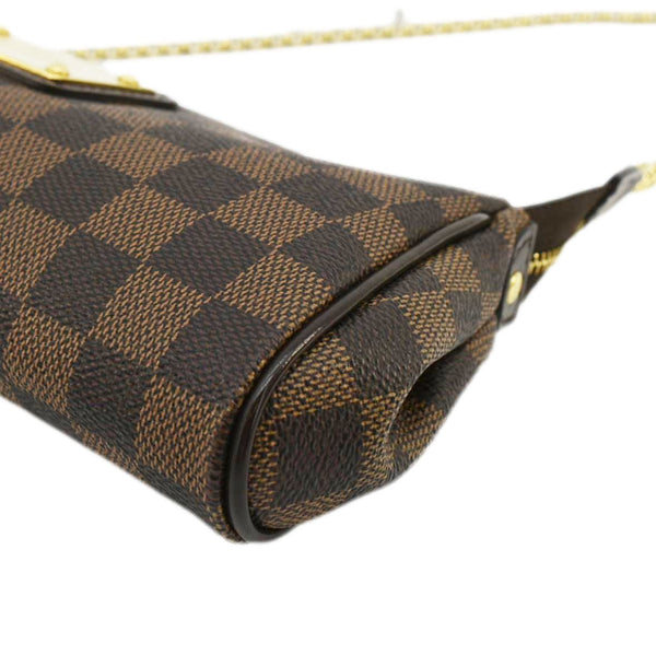 LOUIS VUITTON Pochette Eva Damier Ebene Shoulder Bag Brown