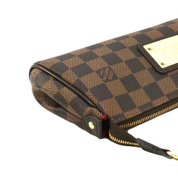 LOUIS VUITTON Pochette Eva Damier Ebene Shoulder Bag Brown