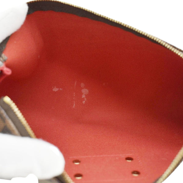 LOUIS VUITTON Pochette Eva Damier Ebene Shoulder Bag Brown