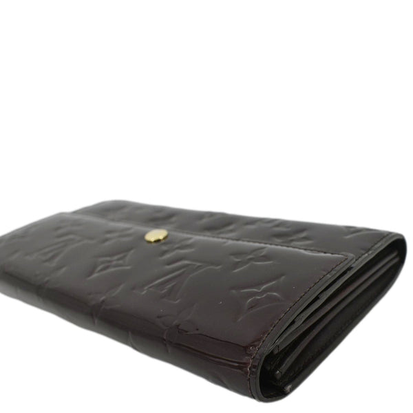 LOUIS VUITTON Sarah Vintage Vernis Leather Wallet Amarante