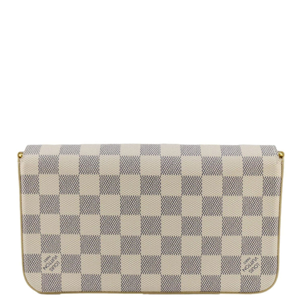 LOUIS VUITTON Felicie Pochette Damier Azur Crossbody Bag Rose Ballerine