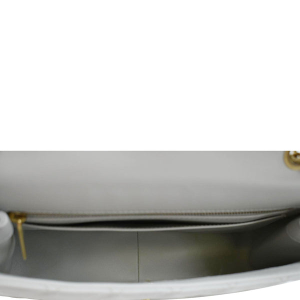 CHANEL Sweet Camellia Flap Adjustable Chain WOC Quilted Leather Crossbody Bag Light Blue