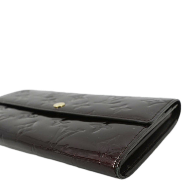 LOUIS VUITTON Sarah Vintage Vernis Leather Wallet Amarante