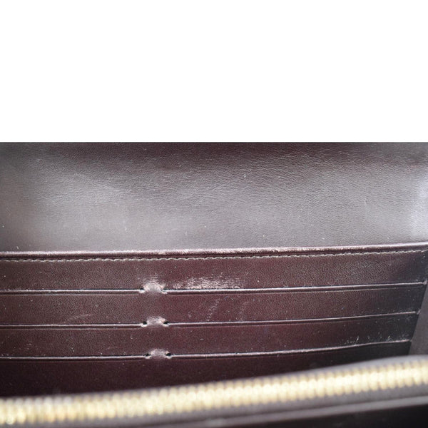 LOUIS VUITTON Sarah Vintage Vernis Leather Wallet Amarante