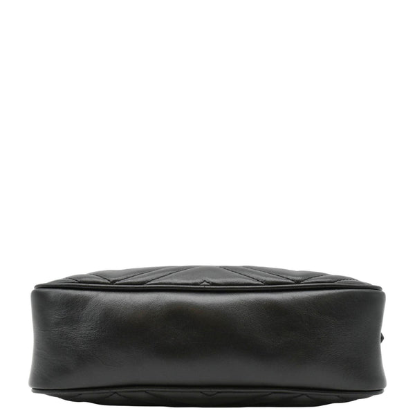 GUCCI GG Marmont Small Matelasse Chevron Leather Crossbody Camera Bag Black 447632